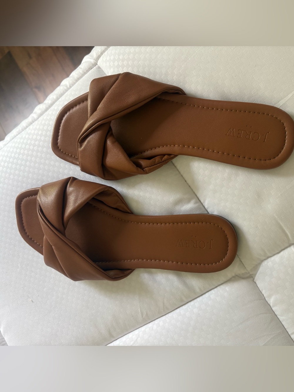 J. Crew Brown Knotted Slide Sandals - Picture 3 of 3